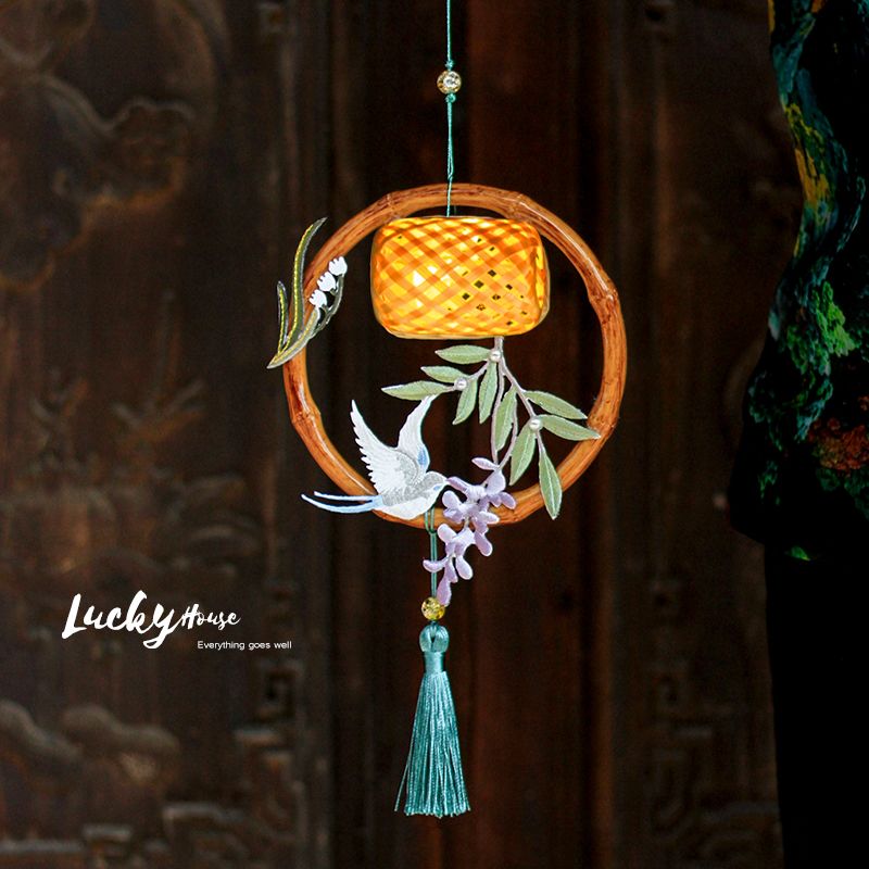 「縁側の春灯」花鳥灯籠飾り