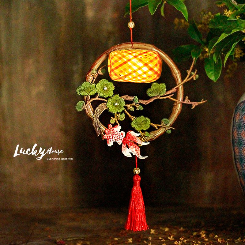 「縁側の春灯」花鳥灯籠飾り